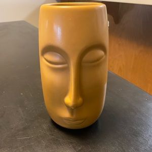 Mustard Gold Face Planter/Vase